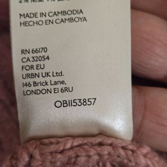 Free People Womens Brookside Sweater Oversized Tunic V-Neck Alpine Rose  Size S - Picture 8 of 8